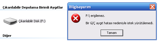  -FLASH BELLEK AÇILMIYOR HATA-