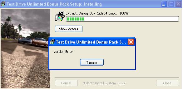  test drive unlimited 1.66 yüklerken version error hatası--FOTOLAR EKLENDİ!YARDIM!