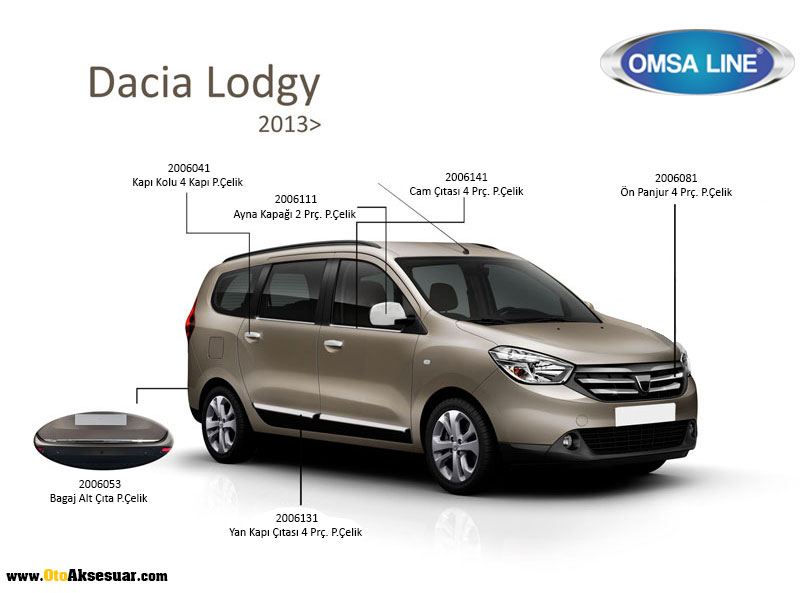  Dacia Lodgy Krom Aksesuarları Omsa Line