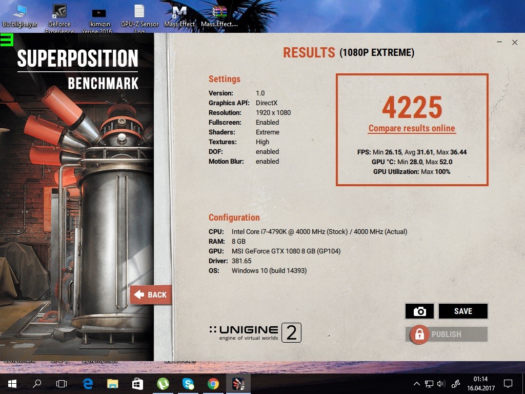 UNIGINE SUPERPOSITION BENCHMARK | ÇIKTI !!