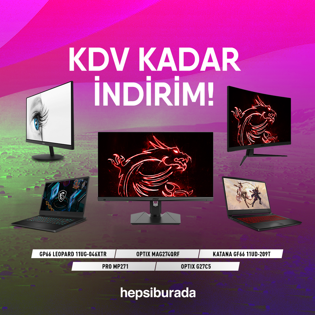 Seçili MSI Ürünlerinde KDV İndirimi!