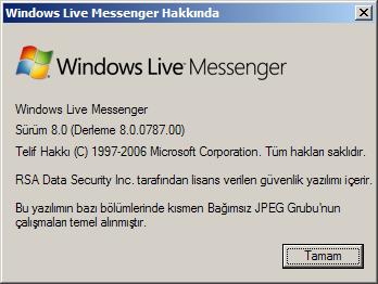  Windows Live Messenger 8.1 & 8.5 Beta 2 Türkçe