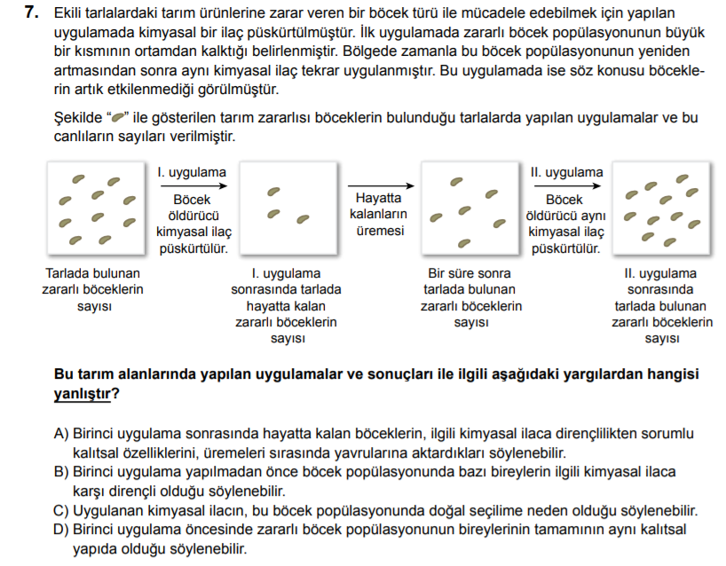 LGS'de böcek ilaçlama sorusu yanlış değil mi?