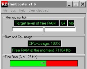  RamBooster v2.0 (Ram Ve Cpu Hareketlerini Görebilir Ve Ayarlayabilirsiniz.)