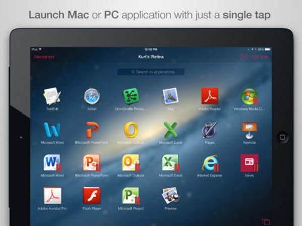 Windows ve Mac uygulamalarının iPad üzerinden kullanılmasına imkan tanıyan Parallels Access, iOS 7 tasarımına kavuştu