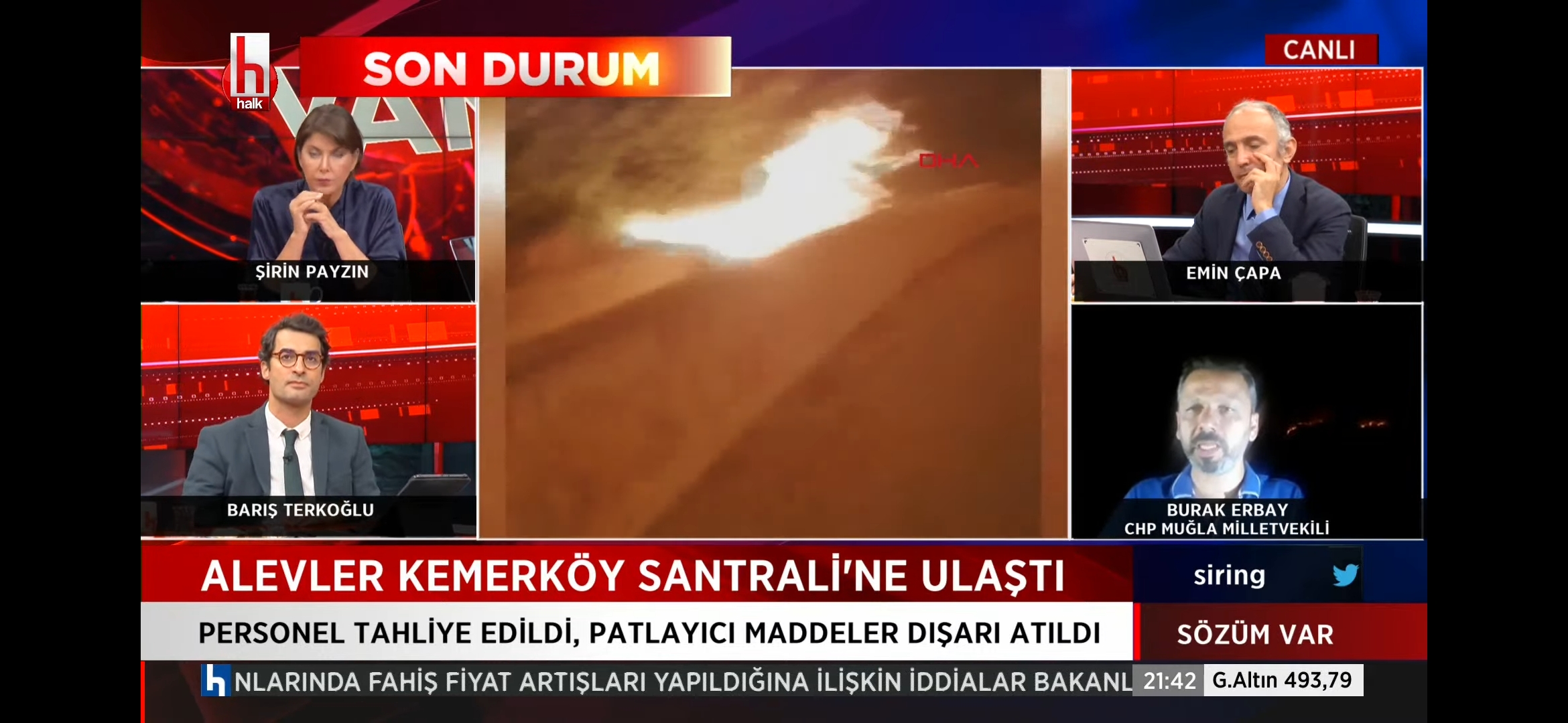 Milas Kemerköy'deki yangın, termik santrale ulaştı personel tahliye edildi ❗❗ halk da tahliye edildi