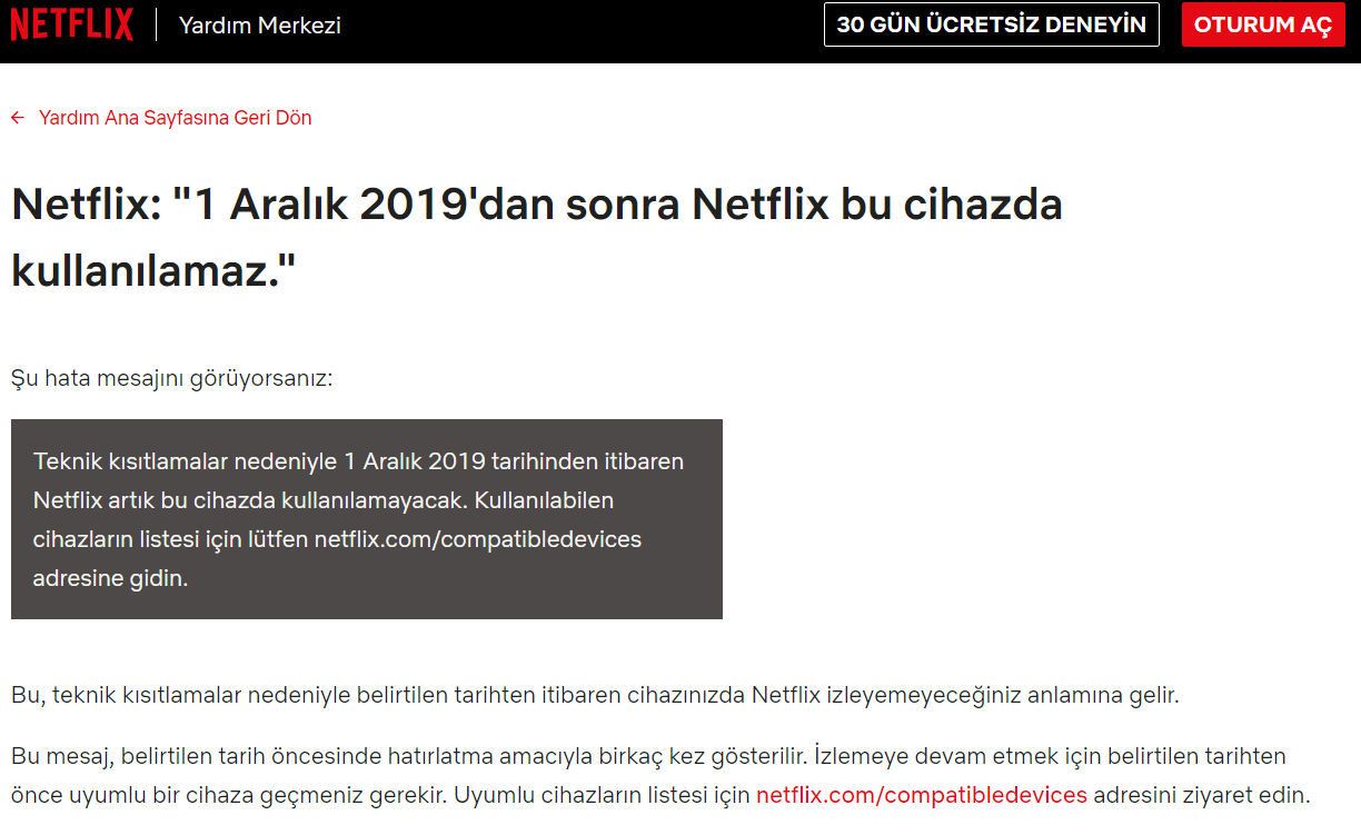 Netflix 1 Aralık 2019'dan Sonra Windows 7 İşletim Sistemi Üzerinden İzlenmeyecek!