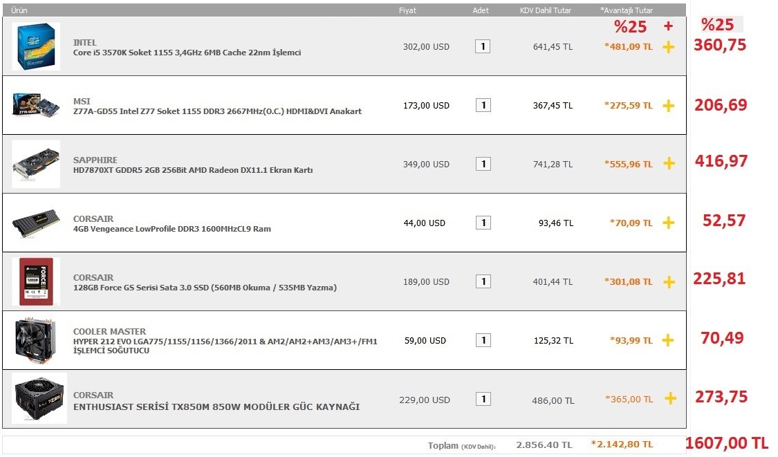  SATILDI SIFIR 3570K SİSTEM SON REVİZE FİYAT