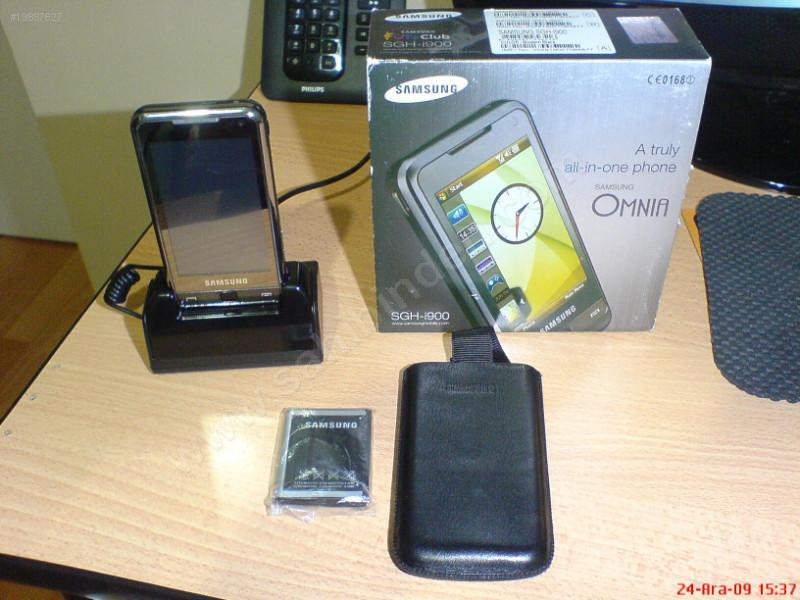  Samsung I900 Omnia 16Gb+Sıfır Batarya+Masaüstü Stand+Deri Kılıf+New Touch Panel+Tv Kablosu+K.Dönştr.