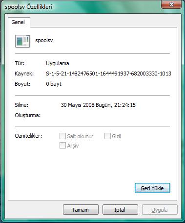  spoolsv.exe bu nedir yahu???