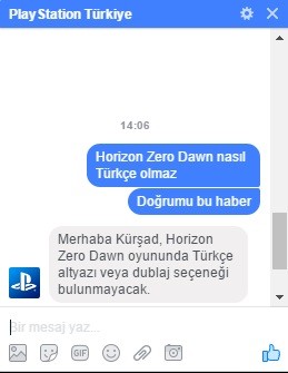 Horizon: Zero Dawn, Türkçe gelmemesi hakkında (İmza Kampanyası Başladı)