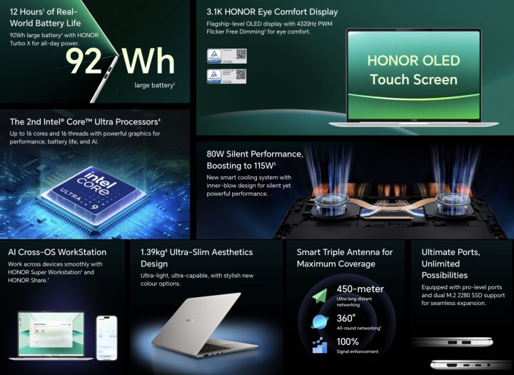3.1K dokunmatik OLED ekranlı HONOR MagicBook Pro 14 tanıtıldı