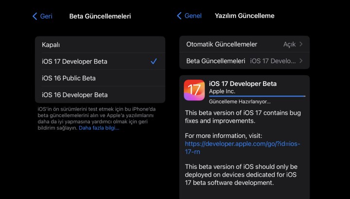 iPhone'lar için iOS 17 Developer Beta çıktı (İndir)