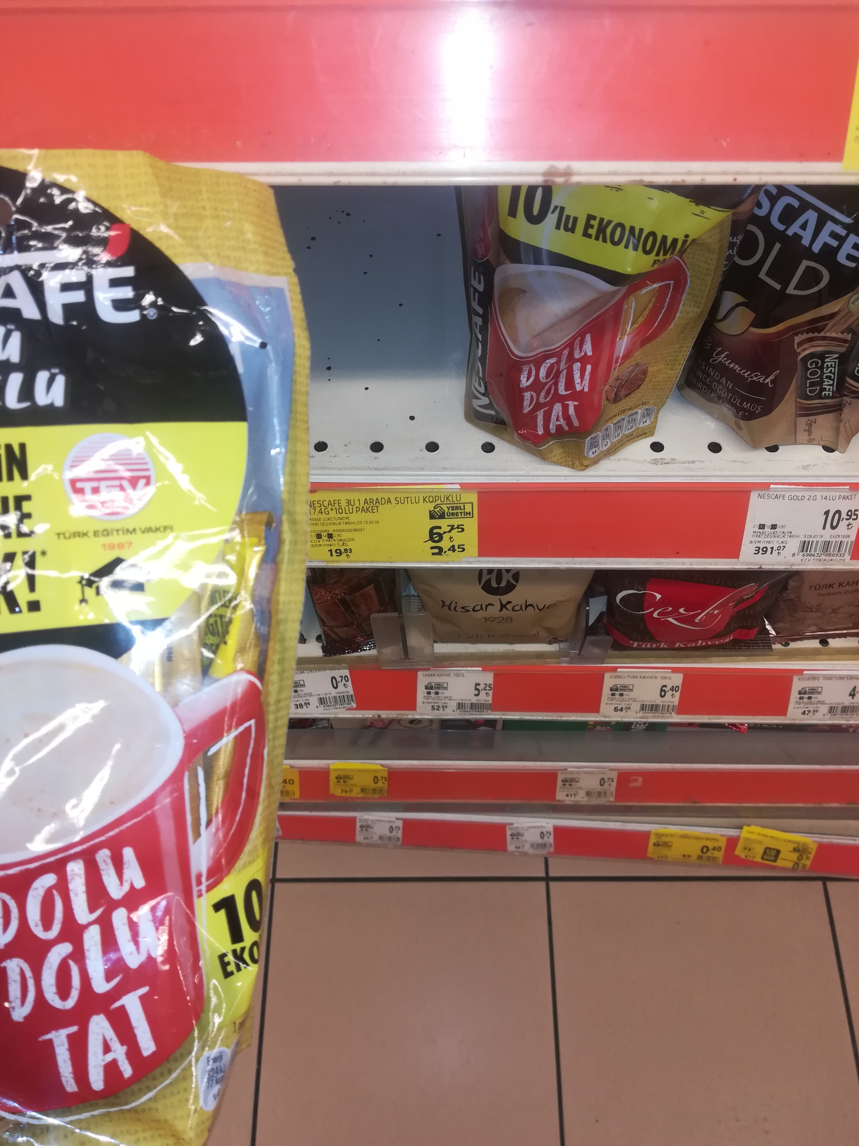MİGROS 10�lu Nescafe Çeşitleri 3.45 TL