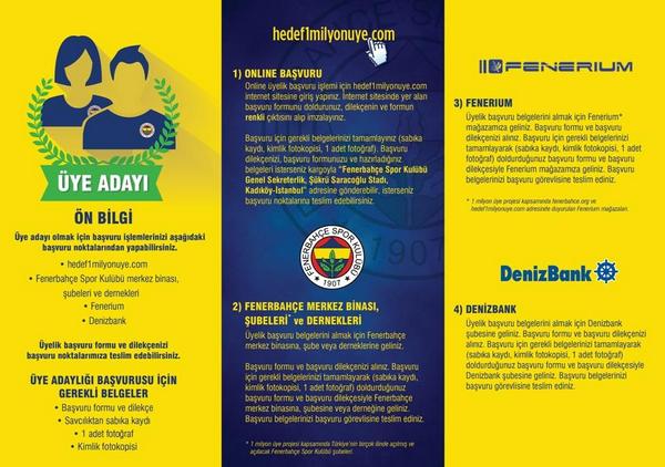 Hedef 1 Milyon Uye Ana Konu Fenerbahce