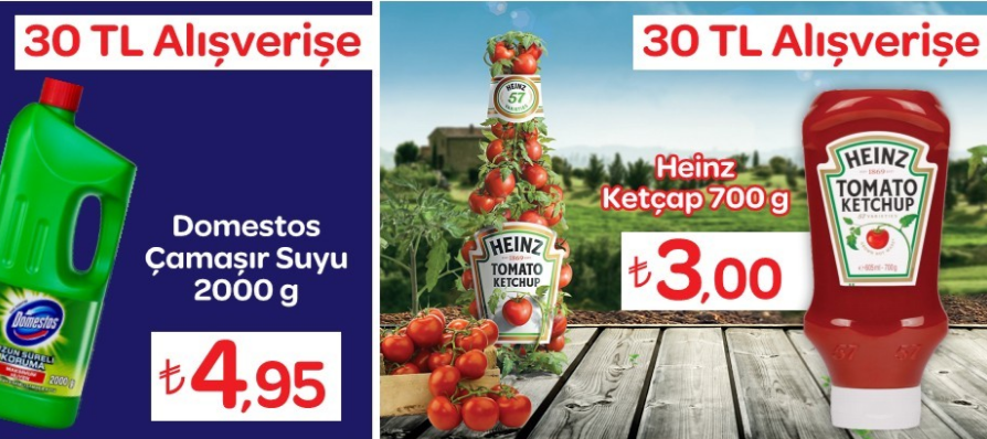 Heinz Ketçap 3 TL - Nescafe 5 TL (Makro Market 30TL üzeri)