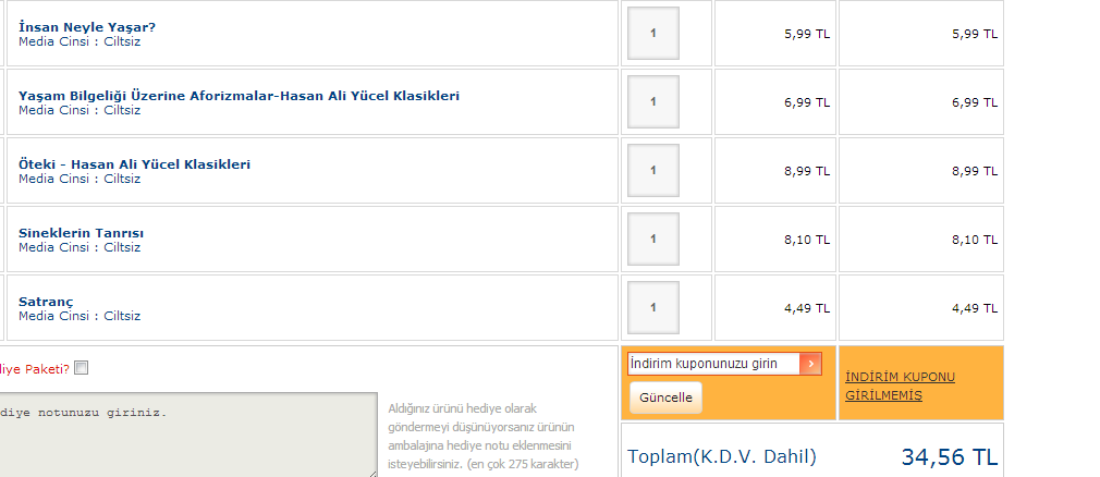  Ucuz ama harika olan kitap önerileriniz var mı?
