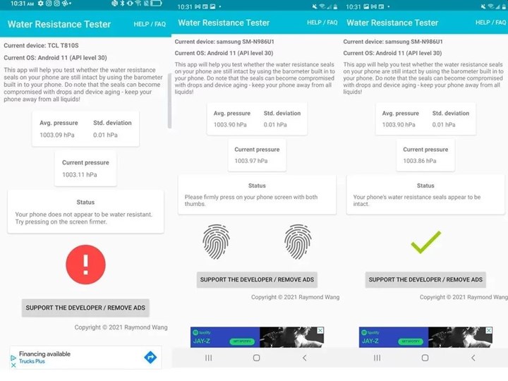 Telefonunuzun suya dayanıklı olup olmadığını test eden uygulama yayınlandı