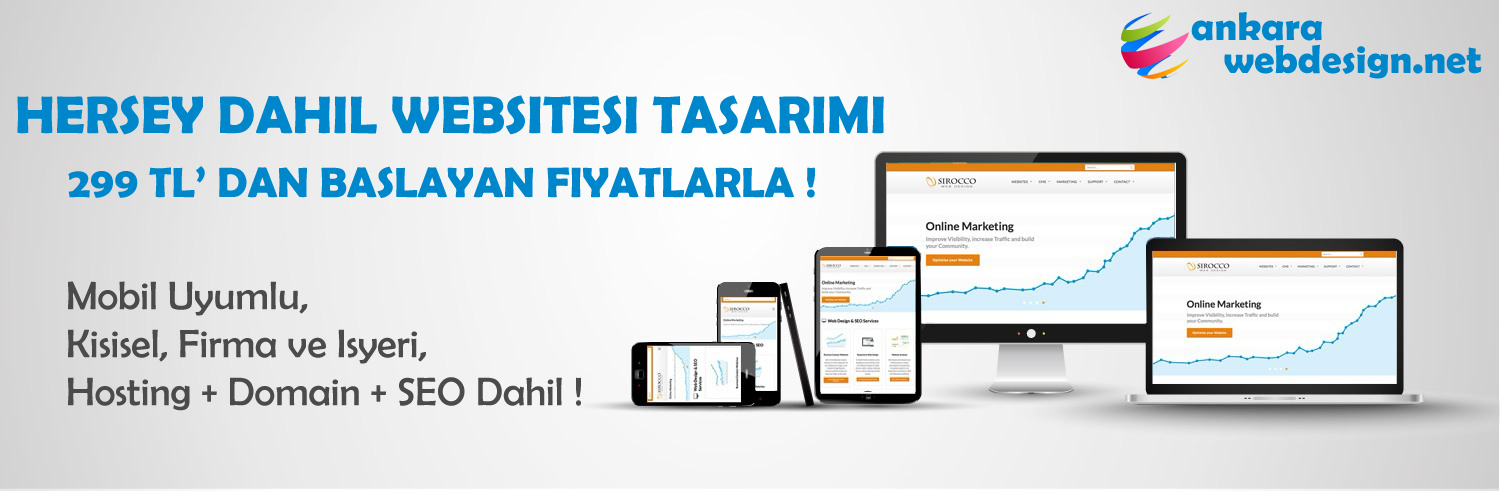 Herşey Dahil Web Sitesi Kurulumu 299 TL (Firma-İşyeri-Kişisel)