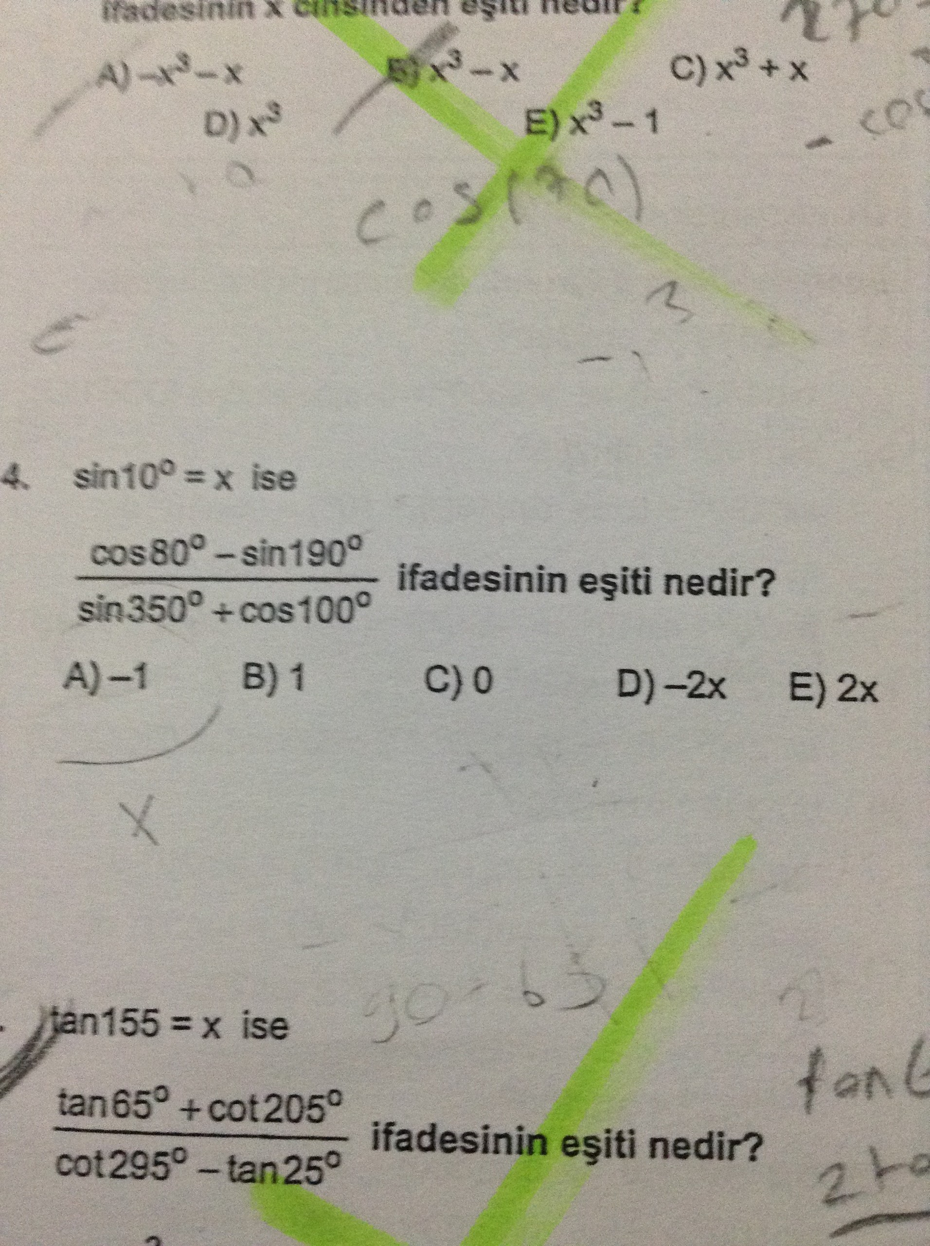  Yapamadığım trigo soruları ( zor değil )