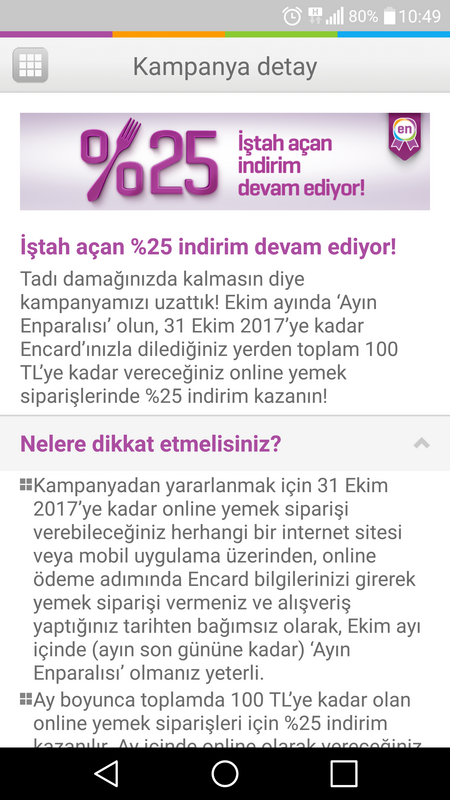 Enpara online yemek siparişine Yüzde25 indirim! Yılbaşına kadar devam