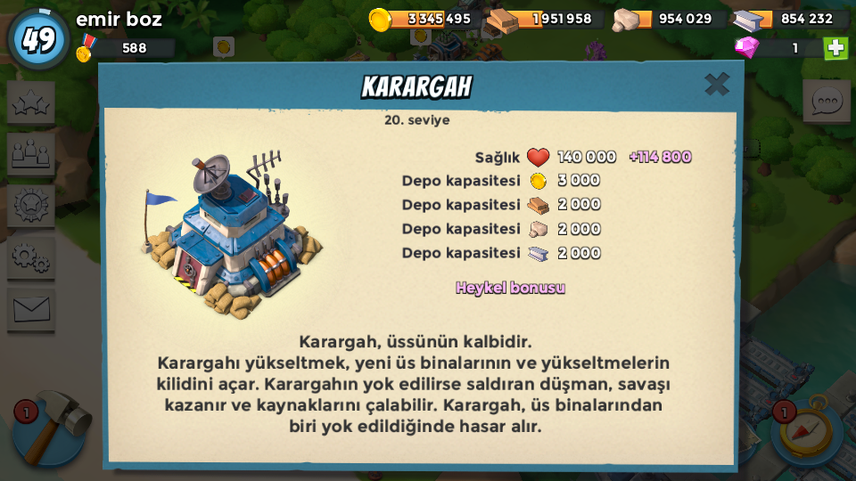  boom beach 49 seviye köy