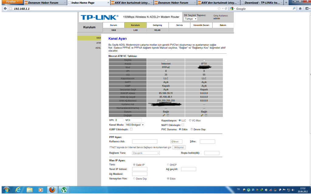  Tp-link td854w_1 ttnetin modemi Mtu ayarı sorunu