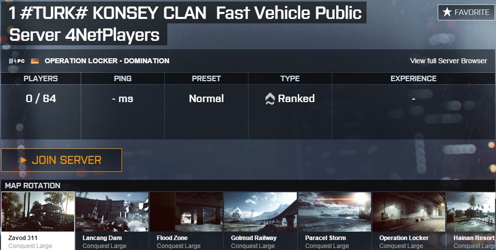  BF4 KONSEY Klan Servers