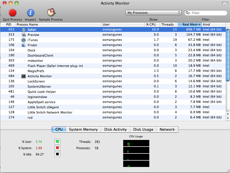  safari aşırı ram kullanımı (898 MB) edit : 1.17 GB OLDU