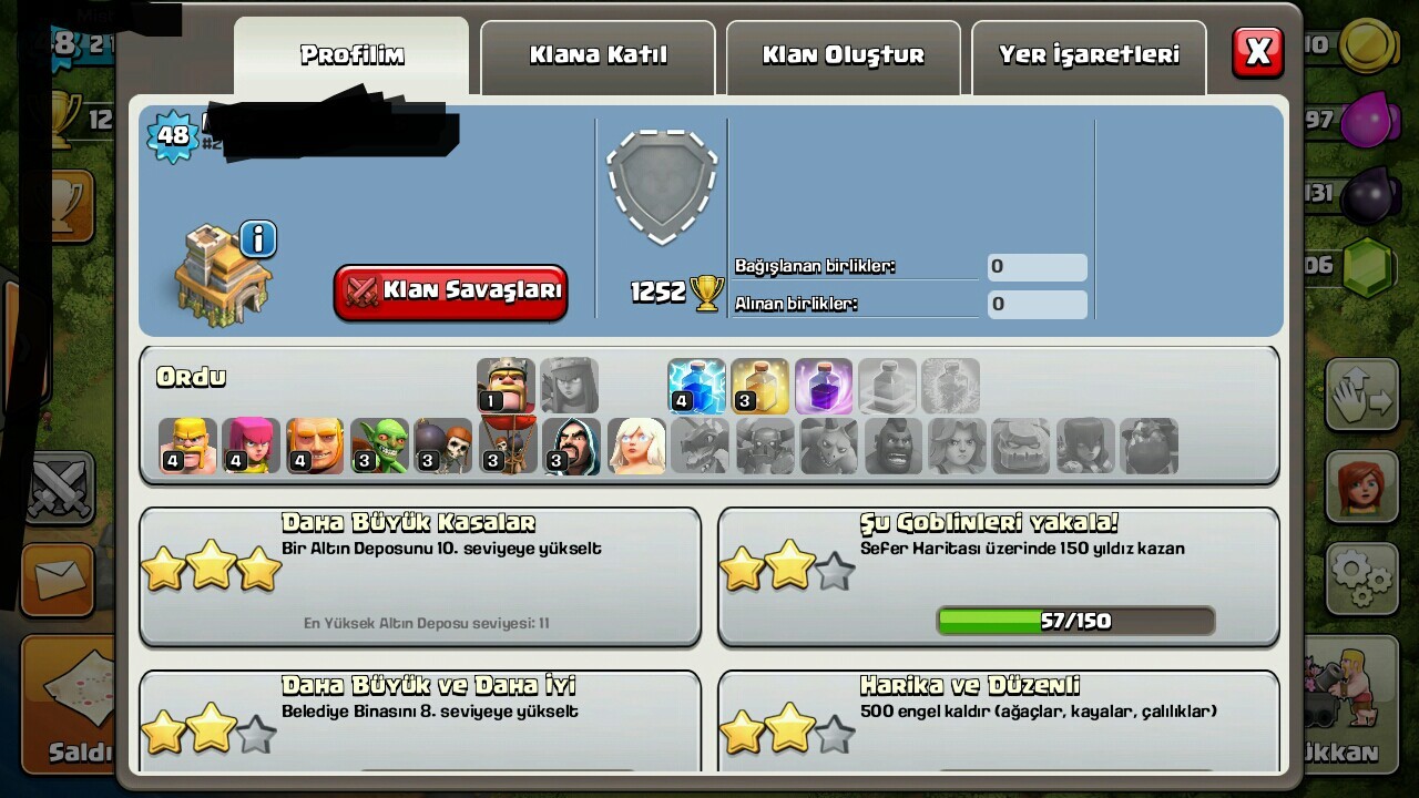  5 Keye takaslı Clash of Clans hesabı