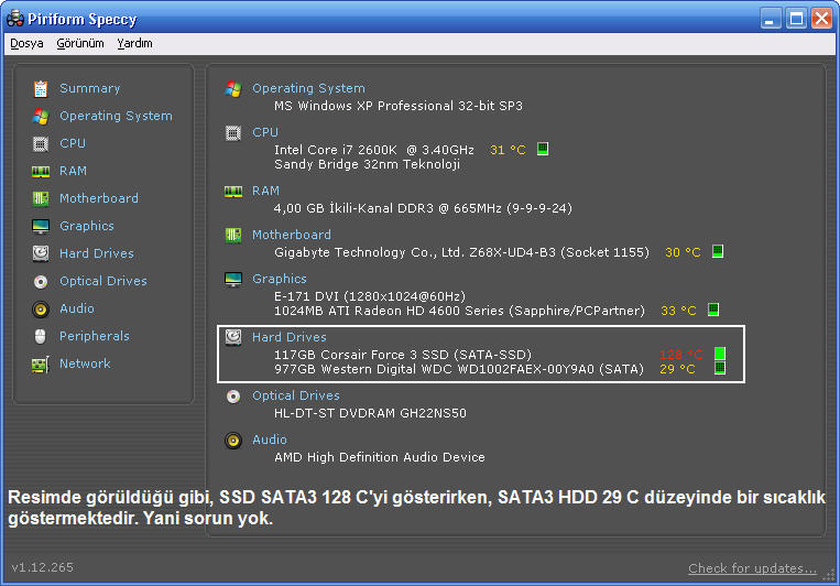  SSD VE ANAKART SICAKLIK SORUNU ACİL YARDIM!!!!!!