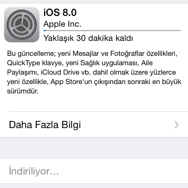  iPhone 5S iOS 8 [Şarj Süresi] Herşey İlk Mesajda