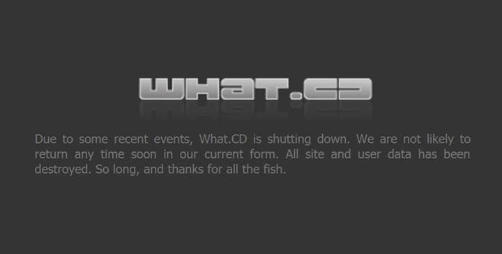 Ünlü müzik torrent sitesi 'What.cd' kapandı
