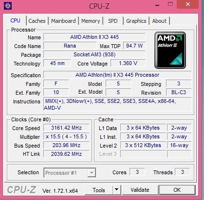  AMD Athlon 2 x3 445 4. çekirdek açma