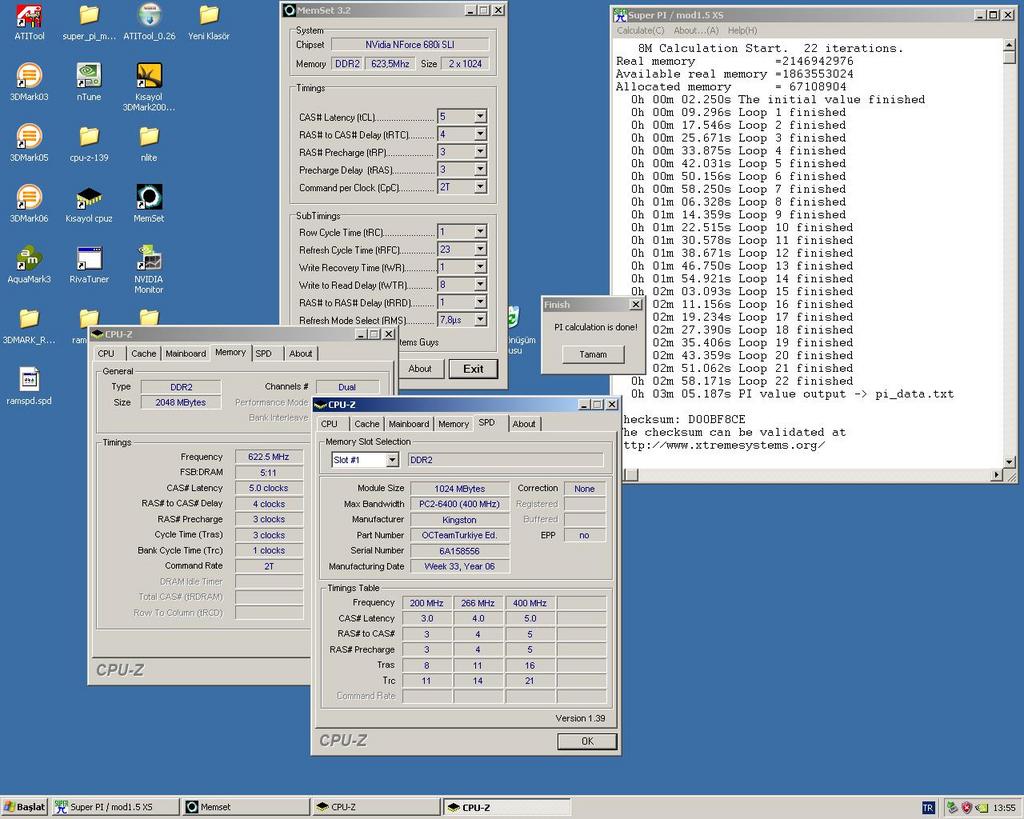  2x1 Micron D9 Fatbody@DDR2-960@3-3-2-8@2.5V