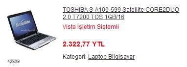  -_-En Çok Satılan Dizüstü Bilgisayarlar (bazı internet mağazalarında)-_-