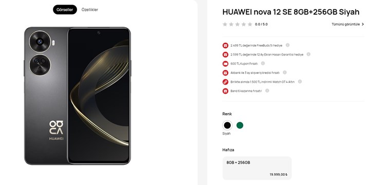 Huawei Nova 12s ve Nova 12 SE için Türkiye fiyatları açıklandı