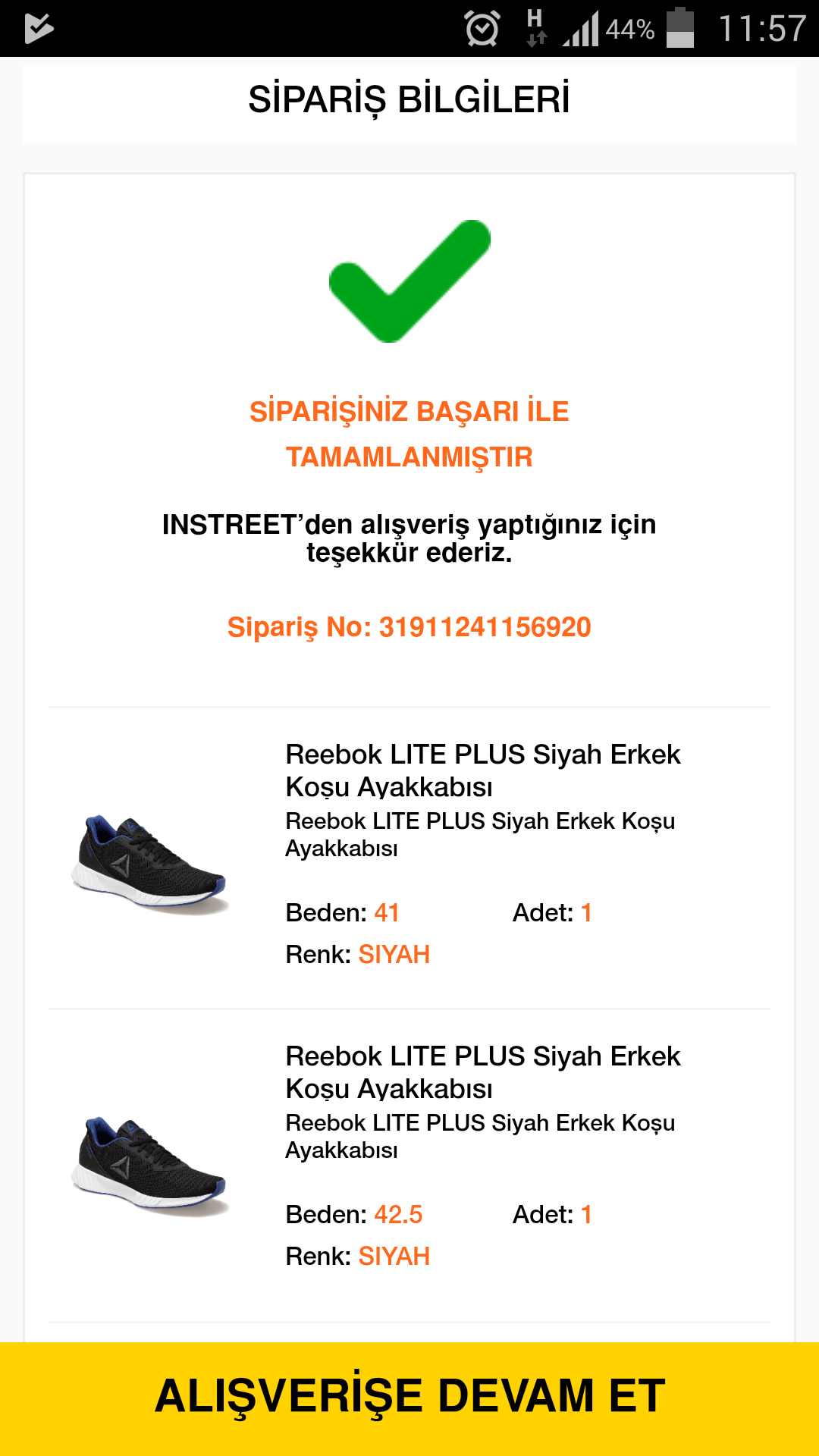 (Tekrar 149,99 TL olmuş)120,98 TL Reebok Lite Plus Erkek Ayakkabı (25-30TL Mustang T-Shirtler)