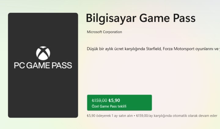 Xbox PC Game Pass ilk ay sadece 5.90TL oldu