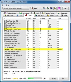  Satılık Toshiba MK5055GSX 2.5' 500GB Sata2 Disk & LG Harici disk kutu