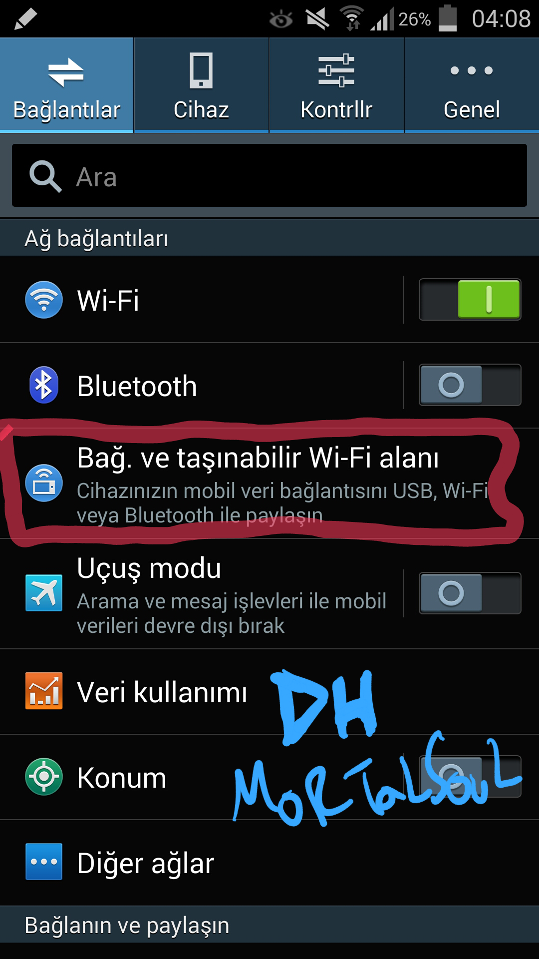 Internete bağlanmak için telefonunuzu modem olarak kullanın Internete bağlanmak için telefonunuzu modem olarak kullanın