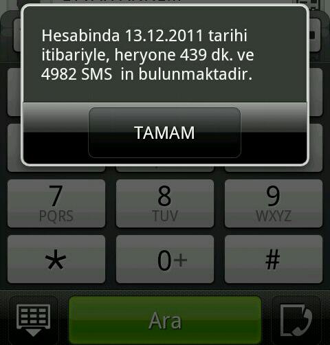  Vodafone Genç Avantaj kalan sms ve dakika öğrenme?