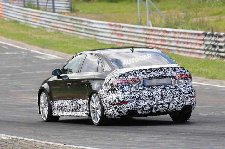 2017 model Audi RS3 Sedan test edilirken kameralara yakalandı