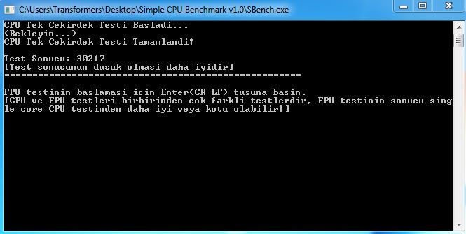  İşlemci FPU ve Tek Çekirdek CPU Performans Testi (Siz De Test Edin) [Güncel]