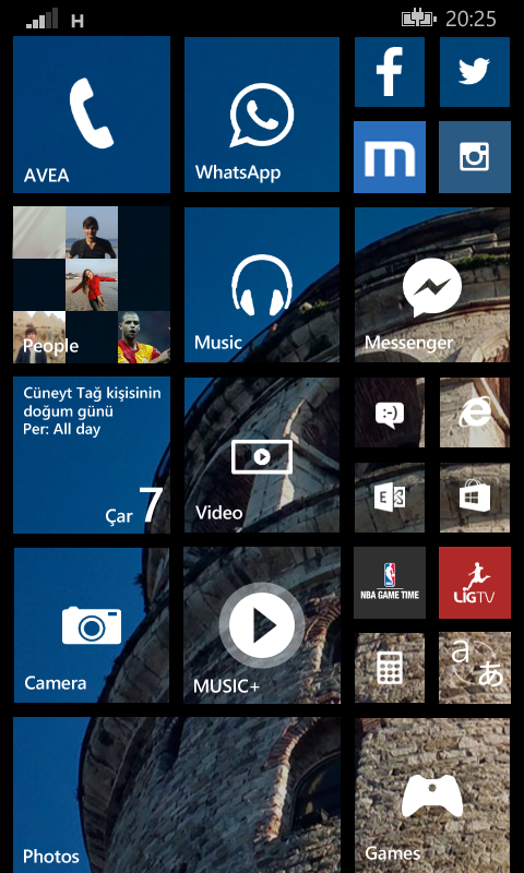  Windows Phone 8.1 Ana Ekranlarınız