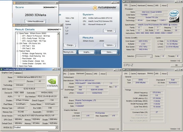  @ANKARA BALCONY COOLER@  Q6600@4.0Ghz/ZOTAC 512MB GTS 3DMARK06 17351