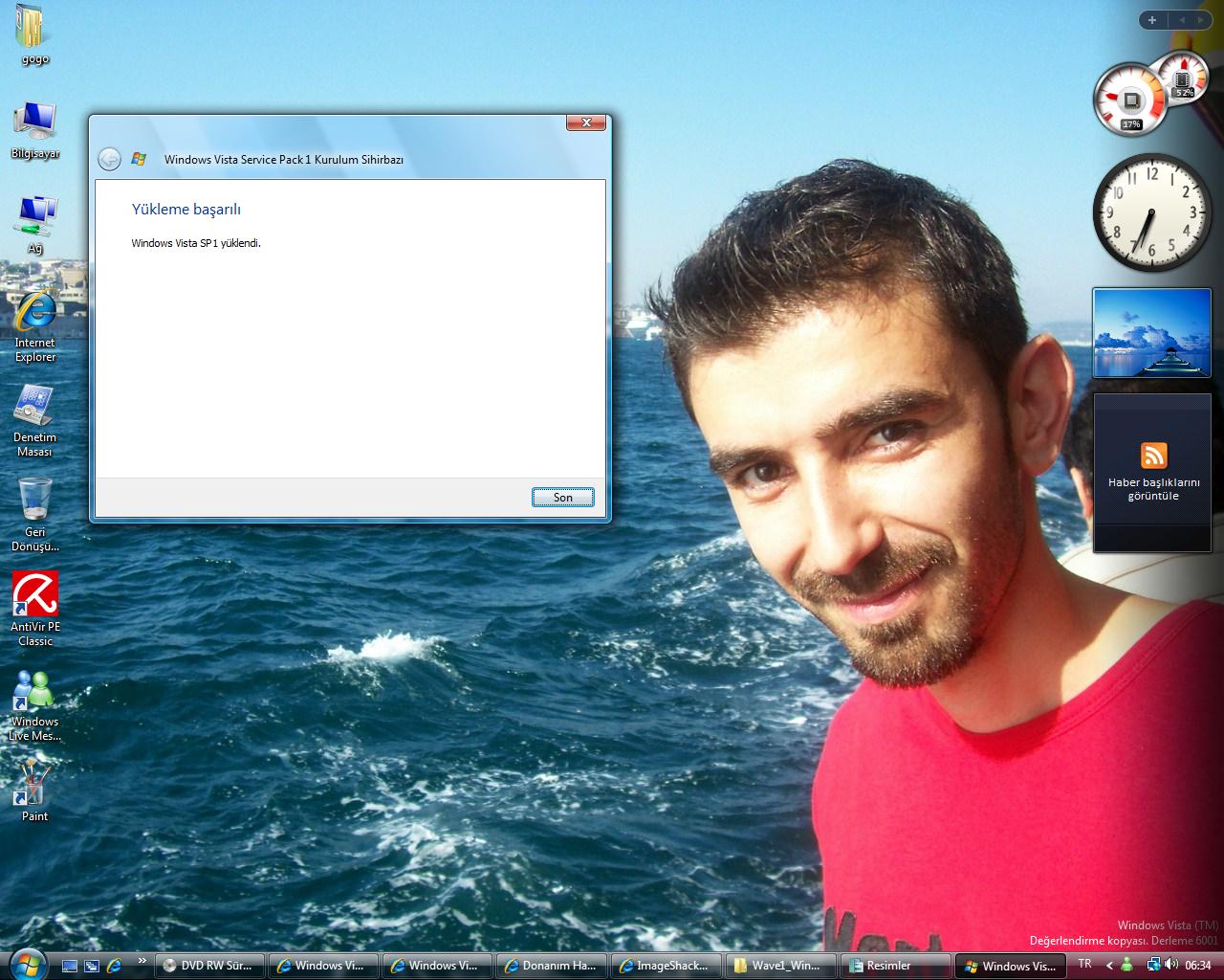 WINDOWS VISTA SP1 BETA V275 İNCELEME. TÜRKÇE.