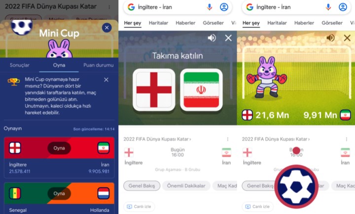 Google'dan 2022 Dünya Kupası mini oyunu: Multiplayer oynanıyor