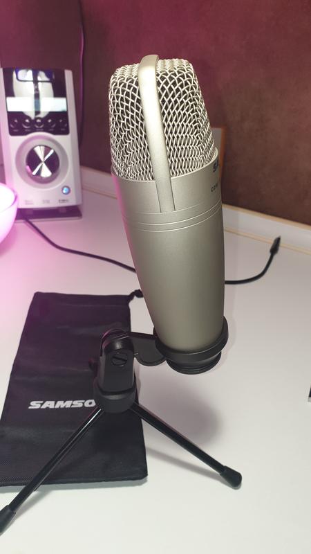 Kutusunda SAMSON C01U Condenser USB Mikrofon Yayın/Podcast İçin ideal...
