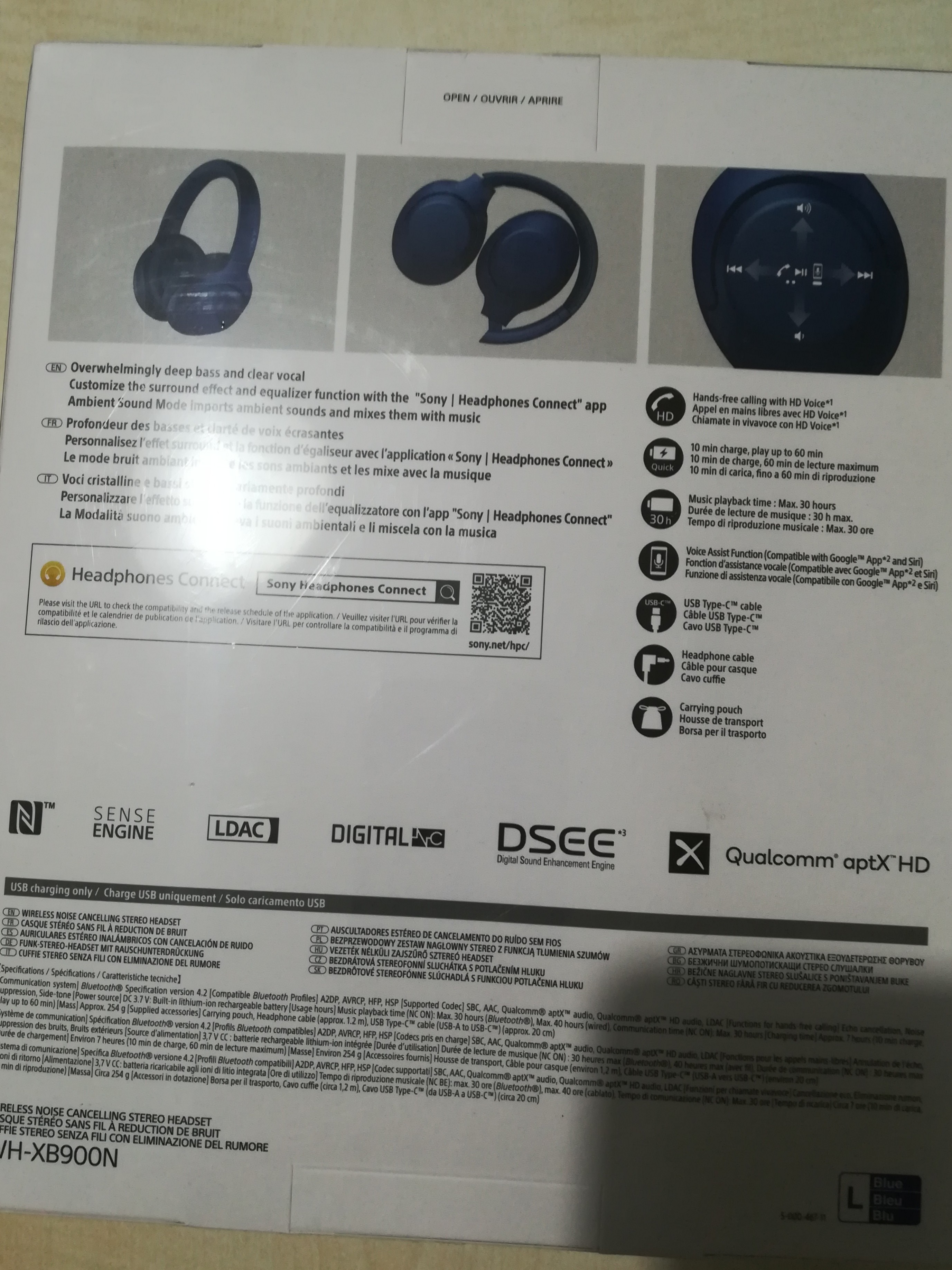 SATILIK - SONY WH-XB900N Gürültü Engelleme Bluetooth Kablosuz Kulaklık [SIFIR]